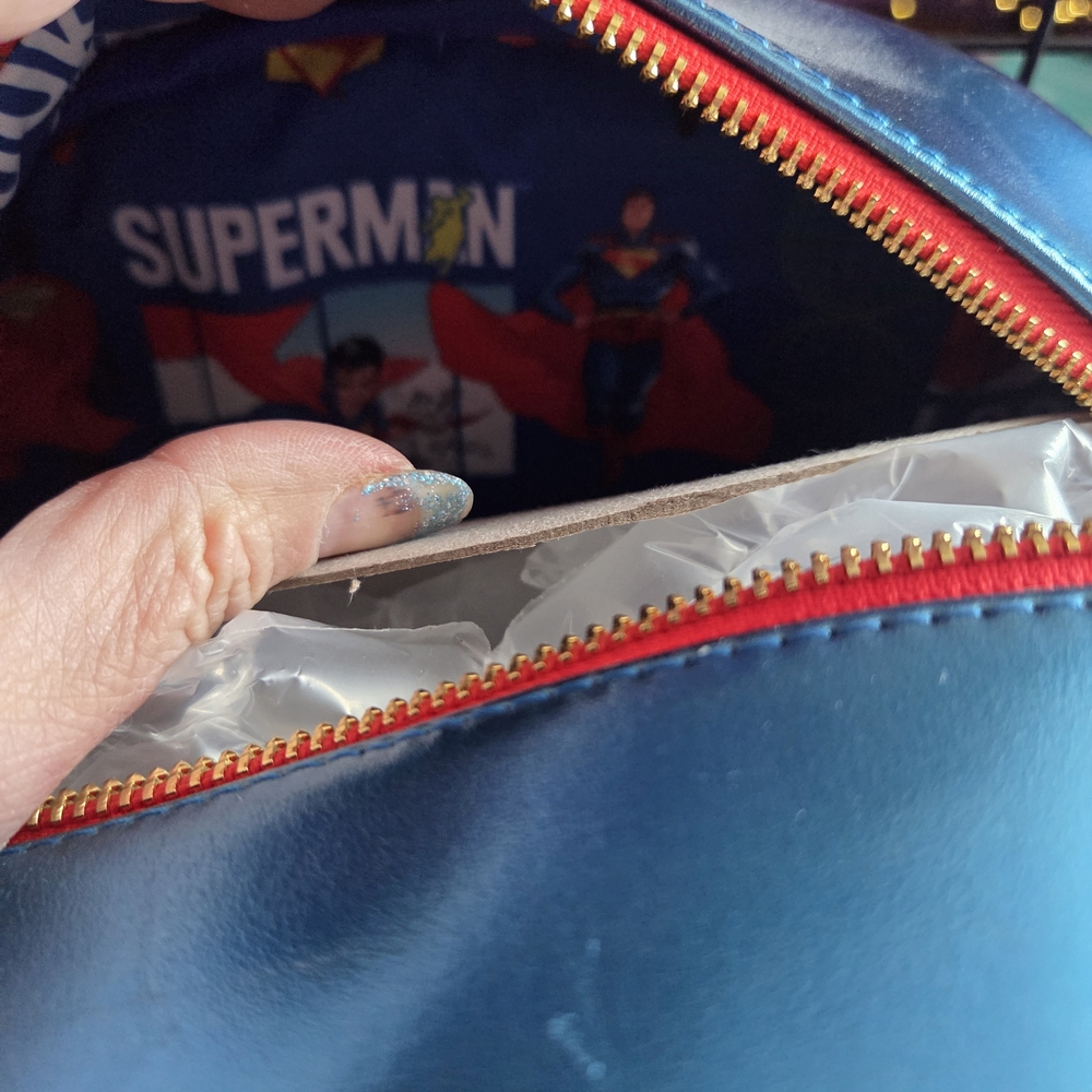 Loungefly Blue and Red Superman Backpack Full Size - Picture 6 of 10